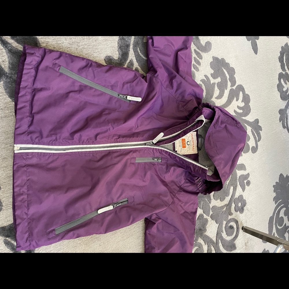 Kids riding jacket detachable hood